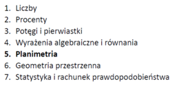 Przygotowanie do egzaminu 8-klasisty z matematyki - Dział V: Planimetria