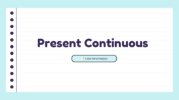 PRESENT CONTINUOUS  - speaking