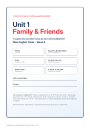 New English Class 4 – Unit 1 Family & Friends | klasa 4 | e-book 16 stron + klucz