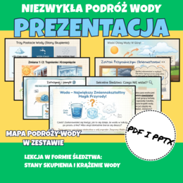 Obserwuję zjawiska przyrodnicze: Zmiany stanów skupienia wody- prezentacja,  przyroda kl. 4 | PDF + PPTX