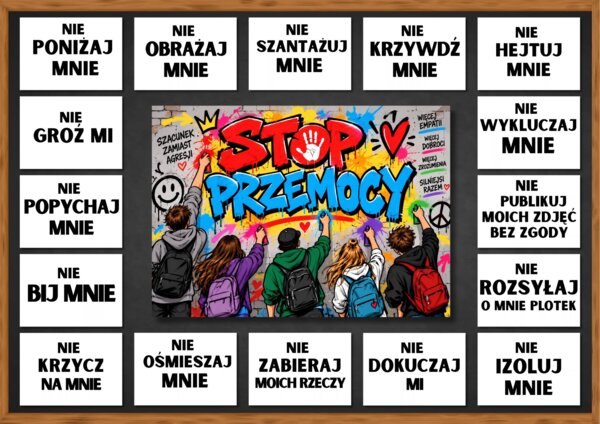 STOP PRZEMOCY - gazetka oraz scenariusz  zajęć