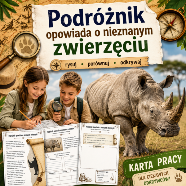 Podróżnik opowiada o nieznanym zwierzęciu