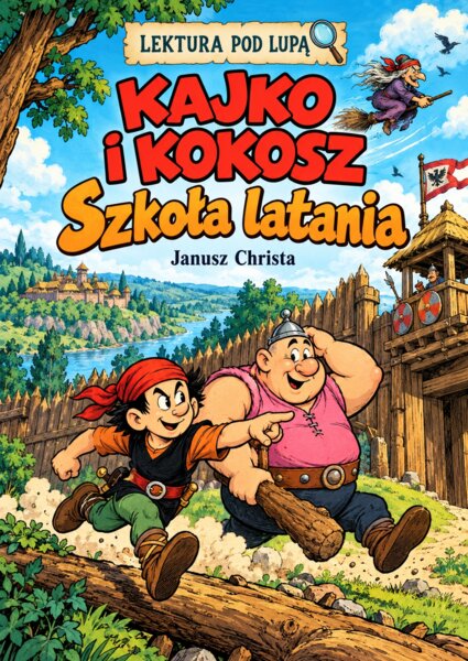 KAJKO I KOKOSZ. SZKOŁA LATANIA — LEKTURA POD LUPĄ Ilustrowane karty pracy, test i odpowiedzi
