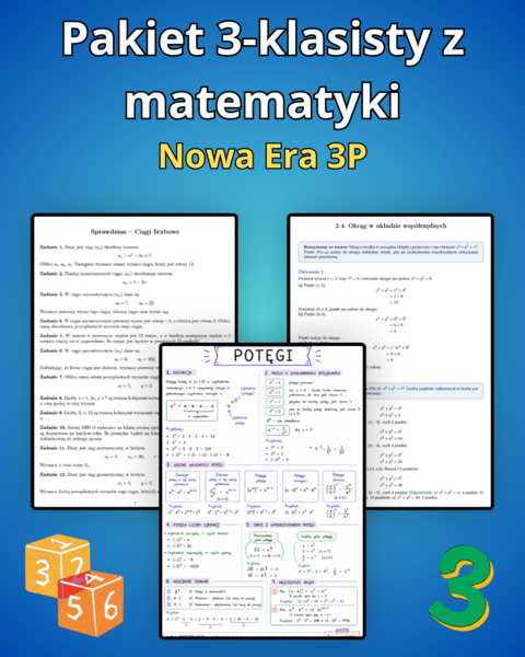Pakiet 3-klasisty z matematyki - NE 3P