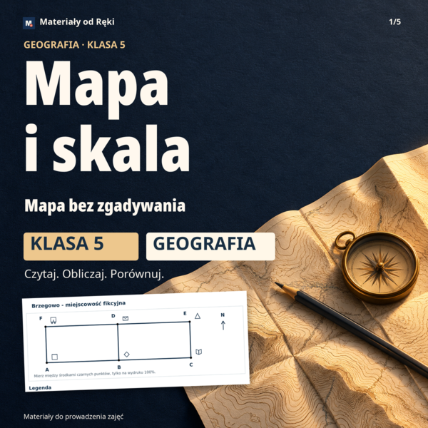 Mapa i skala - klasa 5 | Mapa bez zgadywania