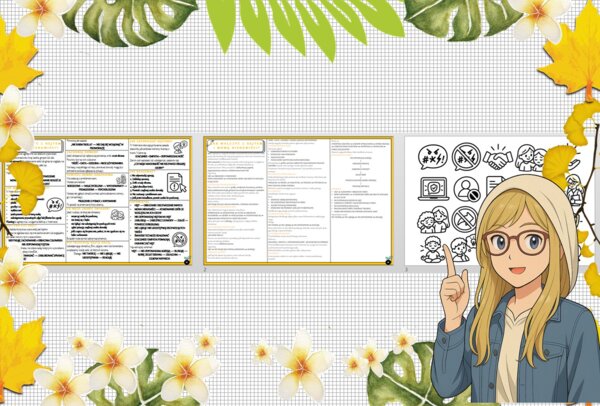 Sketchnotka/notatka - dla ucznia i przypomnienie dla nauczyciela w pdf. Temat "Jak walczyć z hejtem i mową nienawiści? ". Edukacja zdrowotna. Klasa 6.