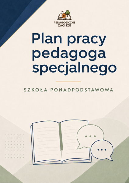 PLAN PRACY PEDAGOGA SPECJALNEGO - SZKOŁA PONADPODSTAWOWA