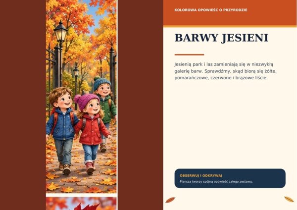 Barwy jesieni | gazetka premium, przedszkole i klasy 1–4, 18 plansz