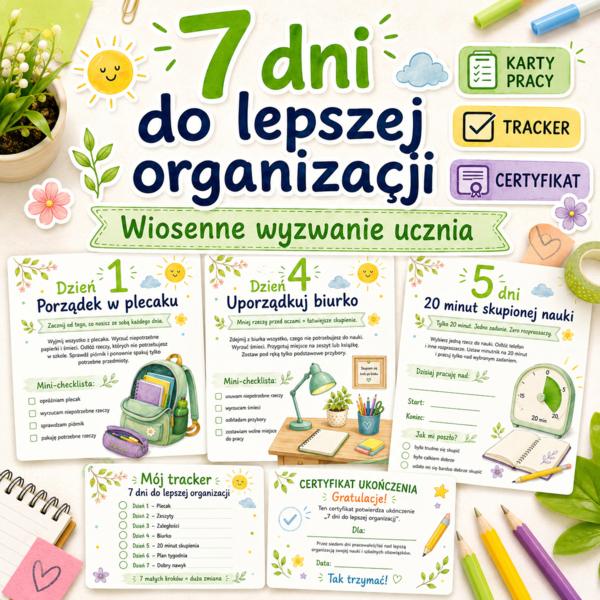 7 dni do lepszej organizacji – wiosenne wyzwanie ucznia
