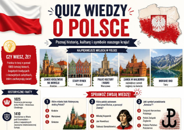 Quiz wiedzy o Polsce
