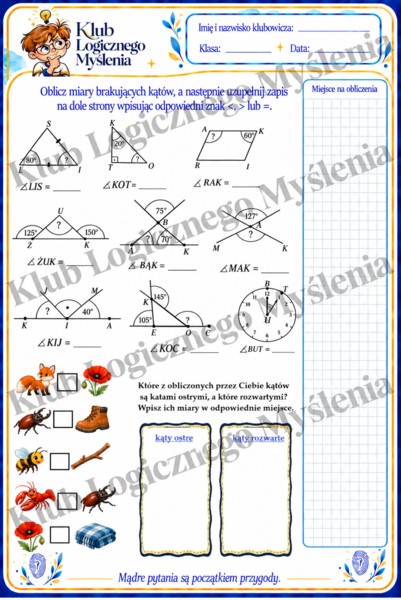 Obiczanie katów. Karta pracy
