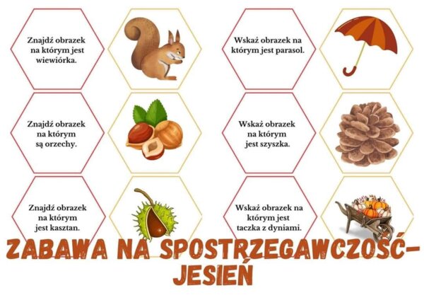 Spostrzegawczość- jesienna zabawa