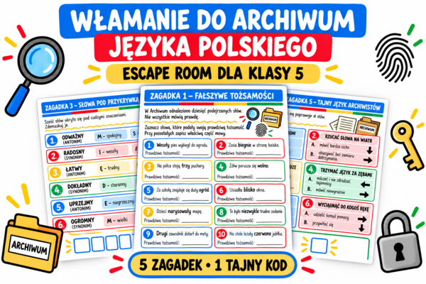 Escape room  -  " Włamanie do Archiwum Języka Polskiego".