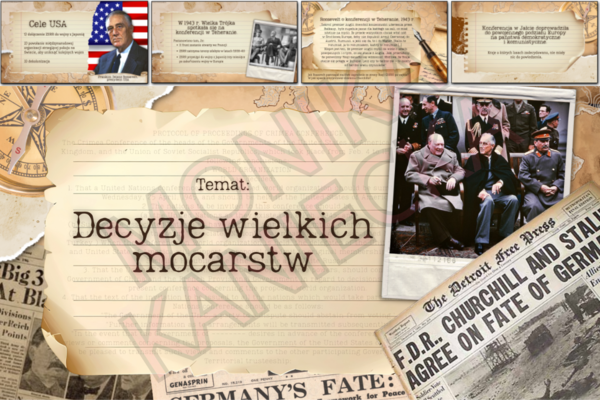 Decyzje wielkich mocarstw - prezentacja historia klasa 8
