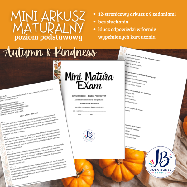 Mini Matura – Autumn & Kindness | Język angielski – poziom podstawowy