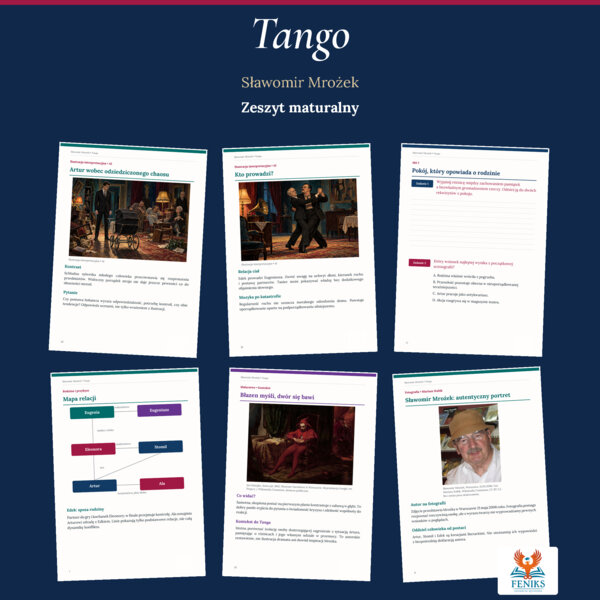 Tango — Sławomir Mrożek | Zeszyt maturzysty: szczegółowe omówienie, 120 zadań i klucz odpowiedzi