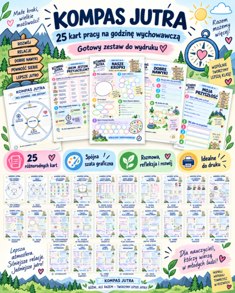 25 kart pracy – „Godzina wychowawcza. Kompas Jutra”
