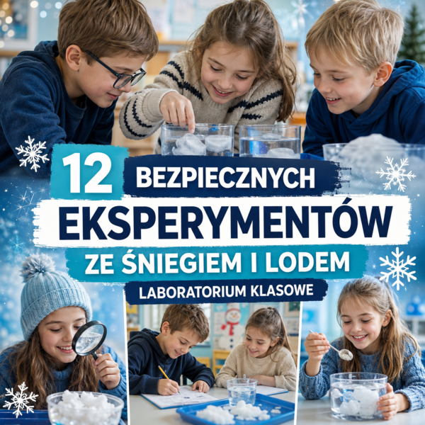 12 bezpiecznych eksperymentów ze śniegiem i lodem — laboratorium klasowe
