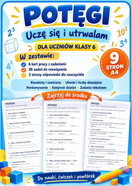 POTĘGI- klasa 6