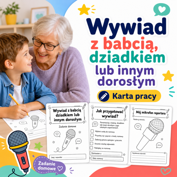 Wywiad z babcią, dziadkiem lub innym dorosłym
