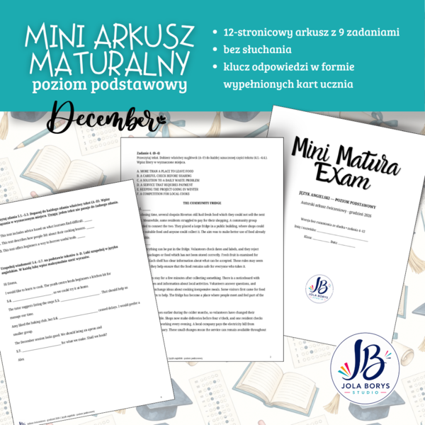 Mini Matura – Grudzień 2026 | Język angielski – poziom podstawowy