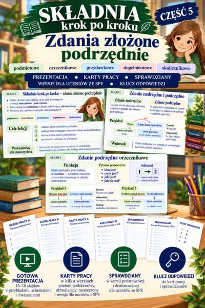 Składnia krok po kroku- zdania złożone podrzędnie