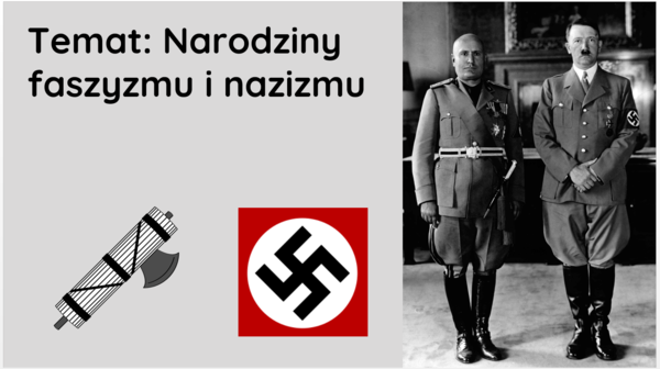Narodziny faszyzmu i  nazizmu - prezentacja historia klasa 7
