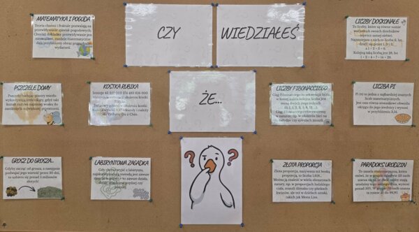 Gazetka matematyczna "Czy wiedziałeś że..." z ciekawostkami matematycznymi - szkoła podstawowa