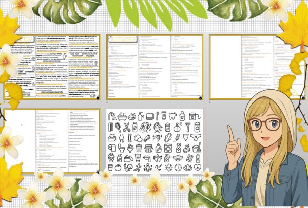 Sketchnotka/notatka - dla ucznia i przypomnienie dla nauczyciela w pdf. Temat "Jak dbać o higienę w okresie dojrzewania?". Edukacja zdrowotna. Klasa 6.