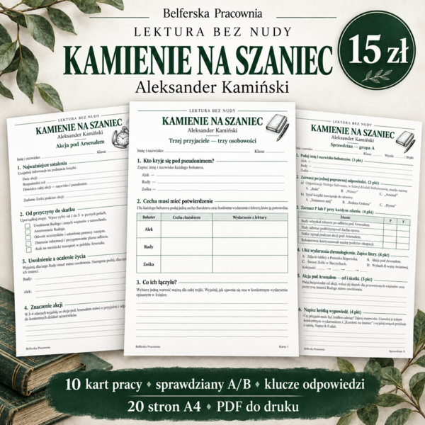 📚 „KAMIENIE NA SZANIEC” — LEKTURA BEZ NUDY