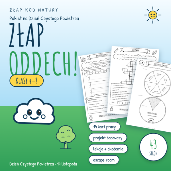 Pakiet na Dzień Czystego Powietrza dla klas 4–8 – „Złap Oddech!”