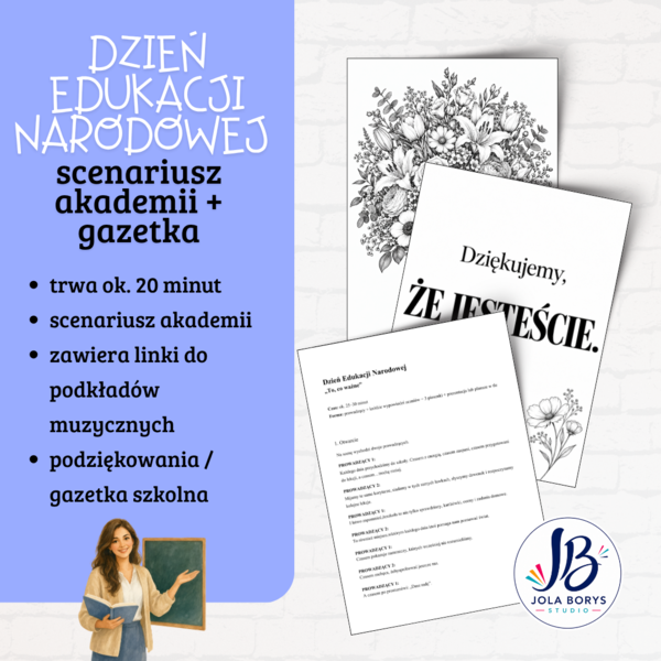 Dzień Edukacji Narodowej | Scenariusz akademii + piosenki + podziękowania + gazetka szkolna