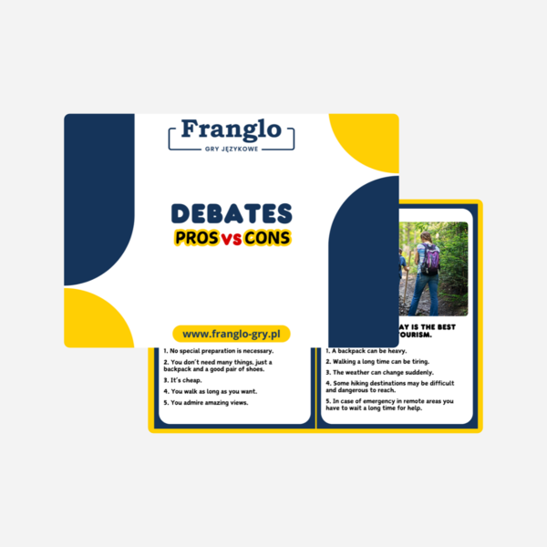 DEBATES – karty do dyskusji po angielsku - poziom A2–B1