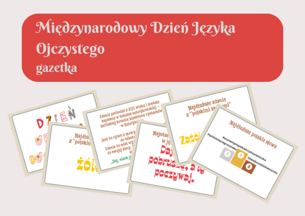 Gazetka na Międzynarodowy Dzień Języka Ojczystego
