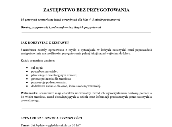 Zastępstwo bez przygotowania