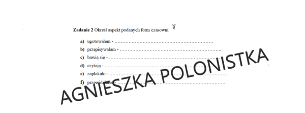 Kartkówka dla klasy 6 - czasownik