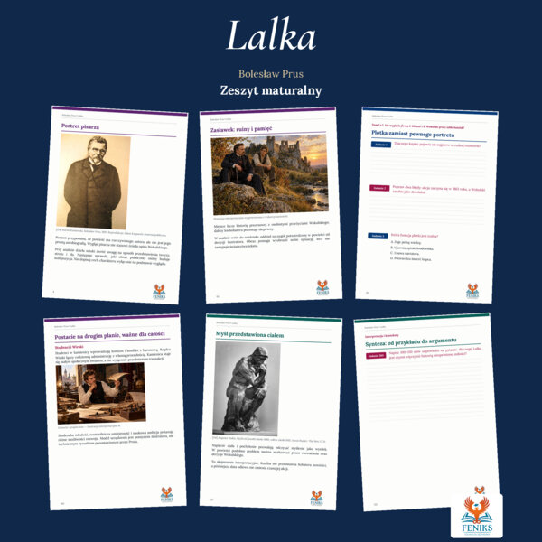 Lalka — Bolesław Prus | Zeszyt maturalny: szczegółowe omówienie, 272 zadania i klucz odpowiedzi