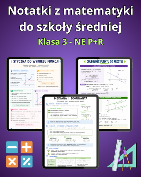 Notatki z matematyki do 3 klasy - Nowa Era 3R