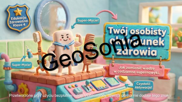 Jak dbać o swoją higienę? Super-Mycie! Twój osobisty ekwipunek zdrowia: Jak zamienić wiedzę w codzienne supernawyki” – Multimedialna Lekcja Edukacji Zdrowotnej (Klasa 4)
