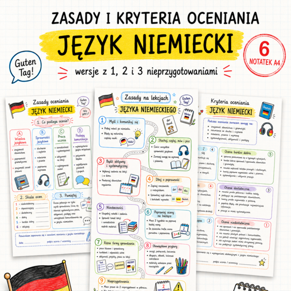 Zasady i kryteria oceniania – język niemiecki