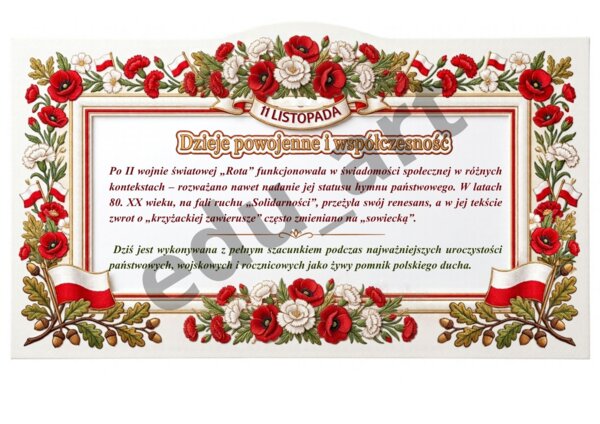 „Rota” – Kompletna Gazetka Edukacyjna na 11 Listopada (Formaty A3 i A4 + Plakat Centralny 60x40 cm)