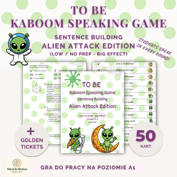 TO BE KABOOM - Alien Attack | Gra speakingowa i sentence building | A1