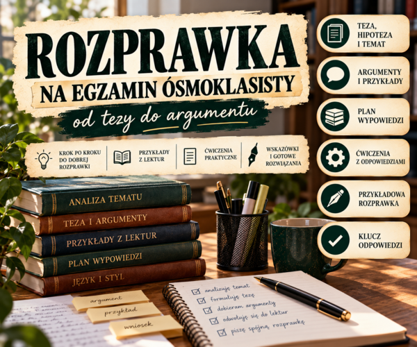 Rozprawka na egzamin ósmoklasisty – od tezy do argumentu