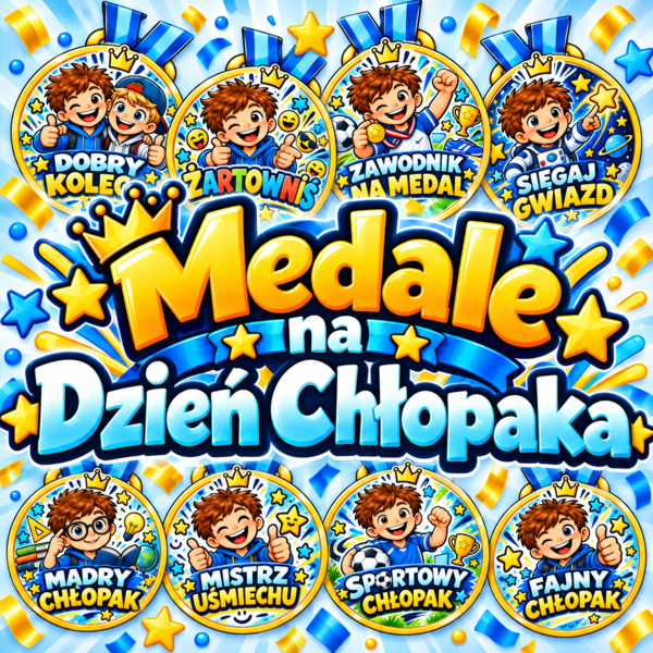 Kolorowe medale - Dzień Chłopaka