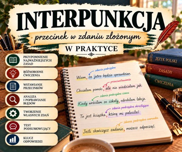 Interpunkcja – przecinek w zdaniu złożonym