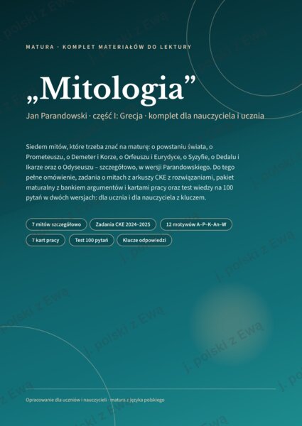 Mitologia Greków - kompletne kompendium na maturę