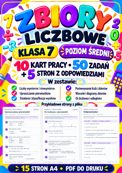 ZBIORY LICZBOWE-ŚREDNIE-klasa 7