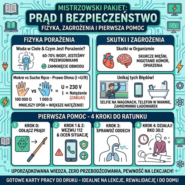 Porażenie Prądem Elektrycznym: Przyczyny, Prawo Ohma, Zagrożenia i Pierwsza Pomoc (Fizyka)