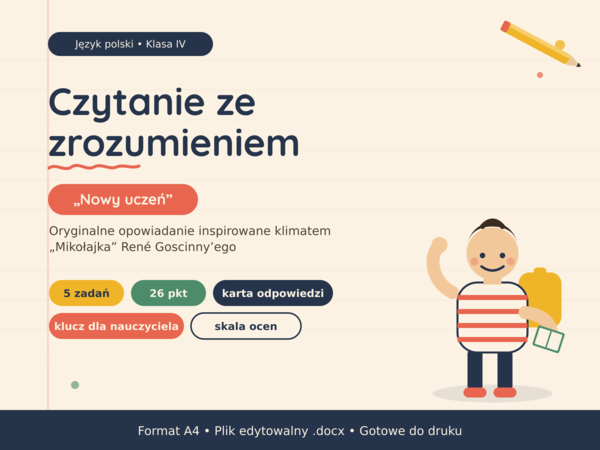 Czytanie ze zrozumieniem  klasa 4