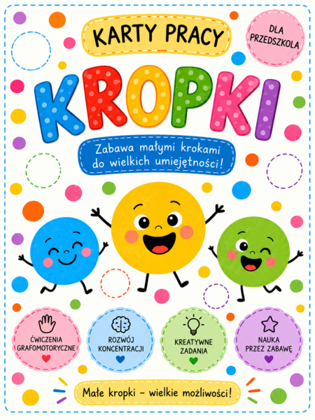 Karty pracy na dzień kropki do przedszkola
